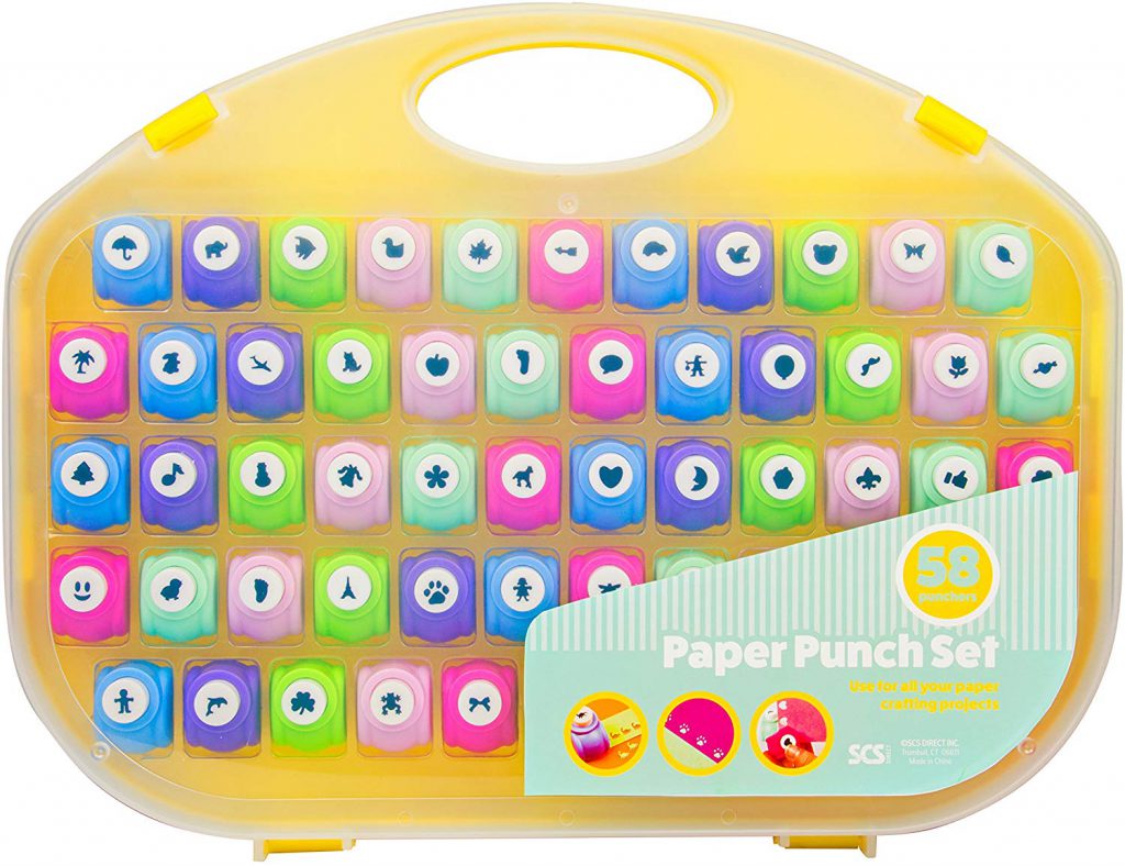 Scrapbook Paper Punch 58pc Mini Paper Hole Punchers w Case All